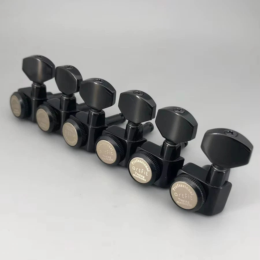 Left-Handed Guitar Locking Machine Heads Tuning Keys in Black Fit ST TL