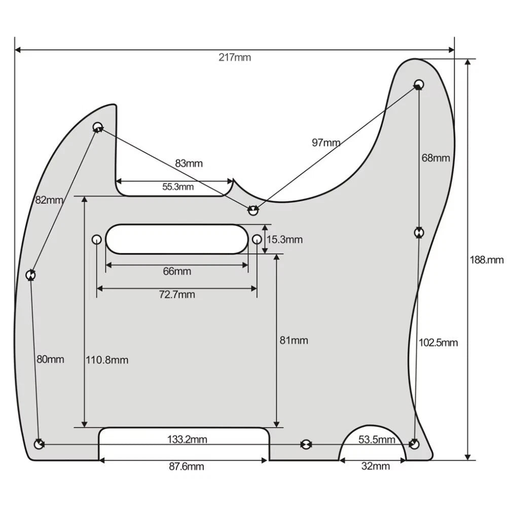 Wood Color Top Guitar Pickguard Scratch Plate Fit Telecaster Tele
