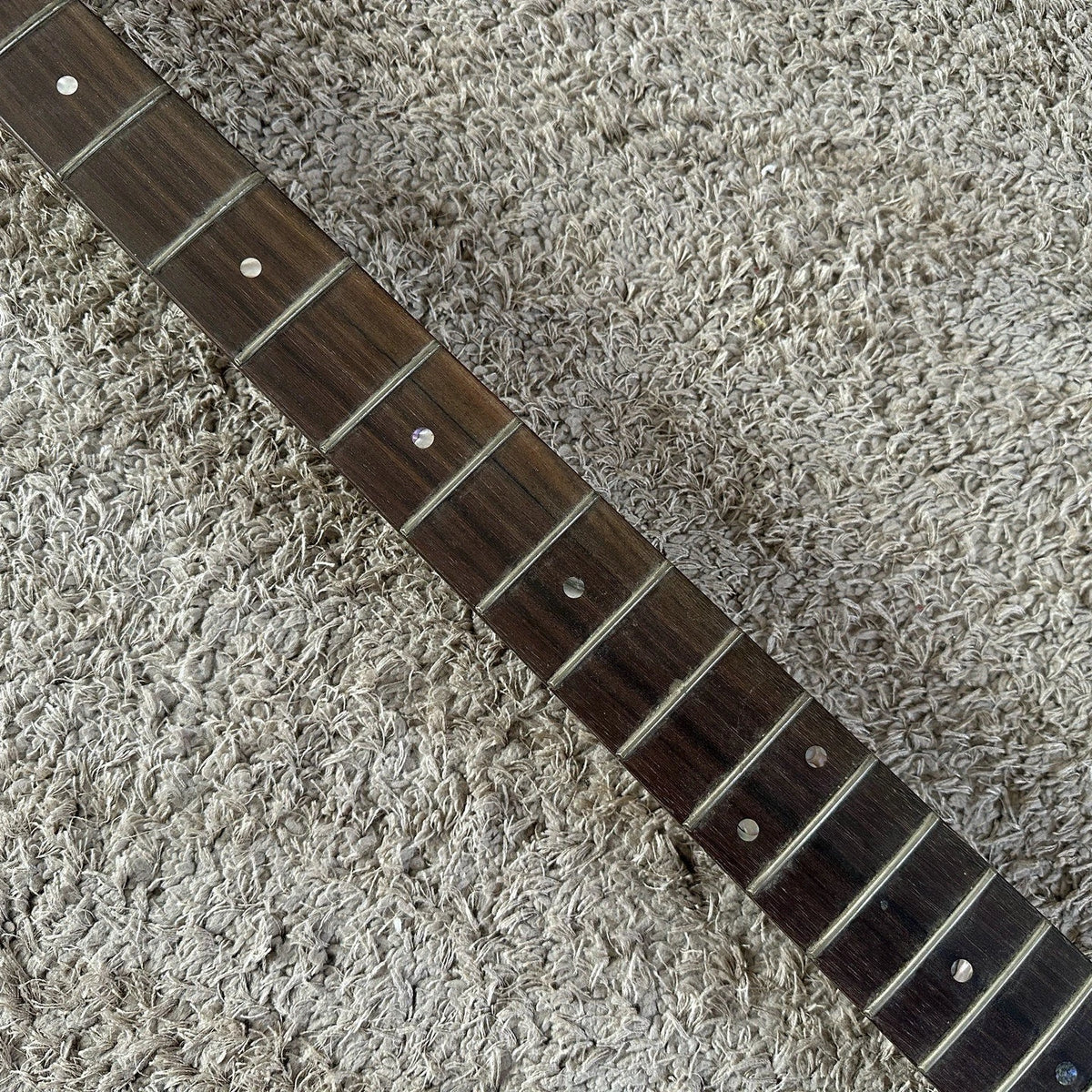 4-String Bass Guitar Neck, Alder Swamp Wood, 24-Fret Semi-Finished, Neck Through