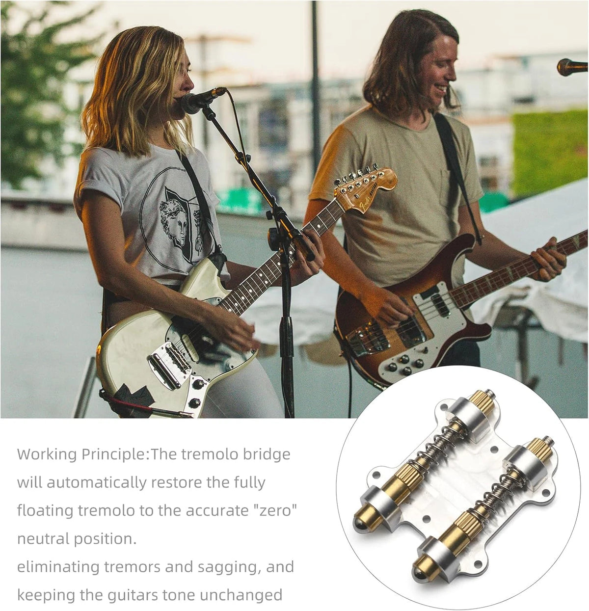 Brass Guitar Bridge Tremolo Stabilizer Setter Fit Fender,Wilkins<wbr/>on,Floyd Rose
