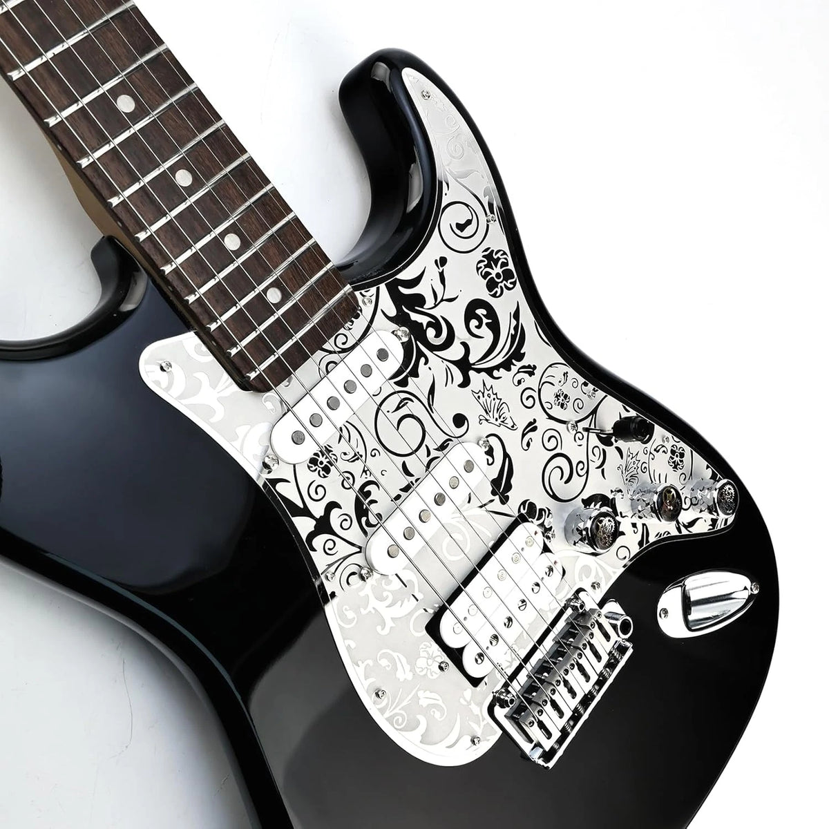 Steel HSS Guitar Engraved Pickguard Scratch Plate Fit Stratocaster Strat