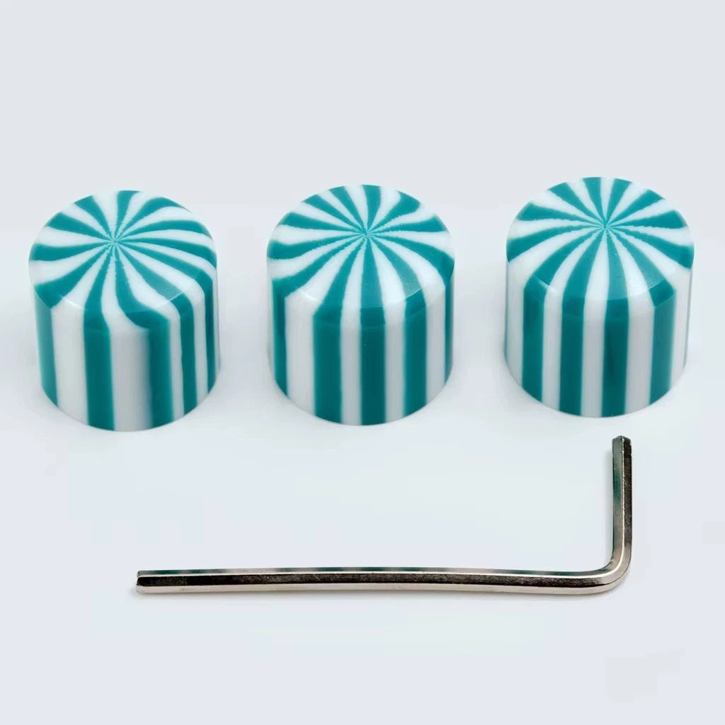 3pcs Striped Acrylic Guitar Knobs Fit Schecter,Ibane<wbr/>z,Washburn,Pea<wbr/>vey,Fender,LTD