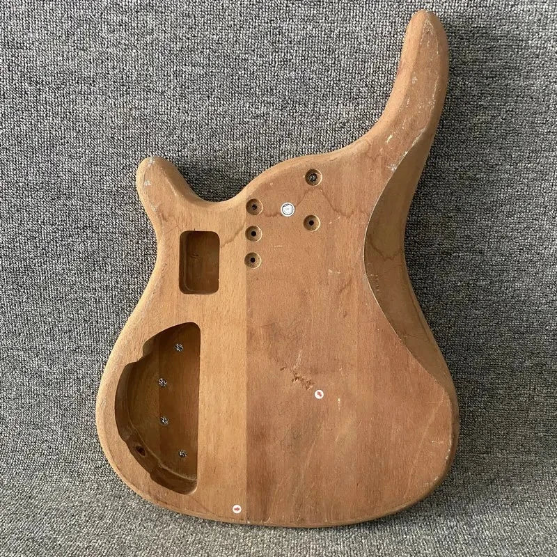 Mahogany Wood Electric Bass Unfinished Body DIY Project