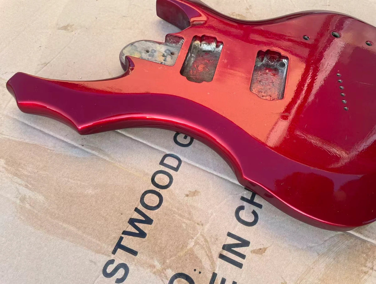 Metallic Red HH Guitar Basswood Body, String Through