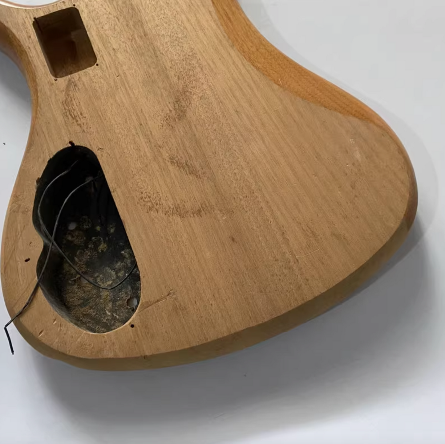 Solid Mahogany Wood 4 String Bass Body DIY Project