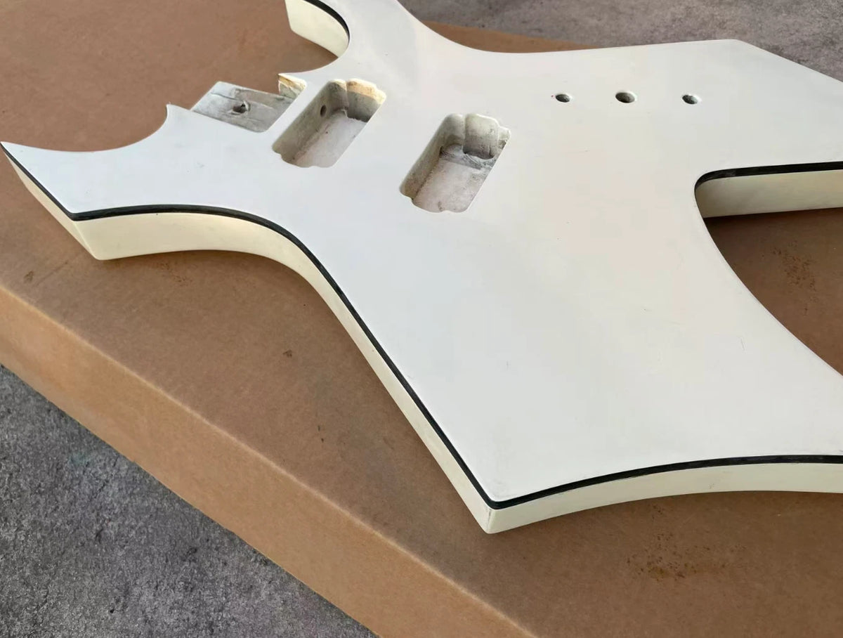 White Guitar HH DIY Project Basswood Body Fit Warlock