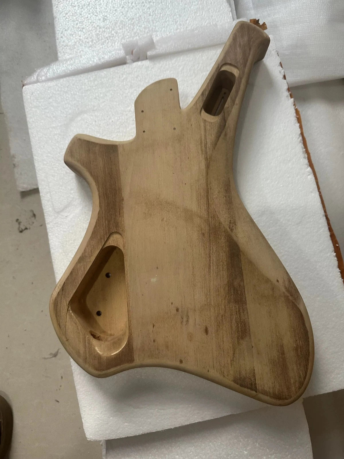 Custom DIY Project Guitar Body with Veneer Maple Top