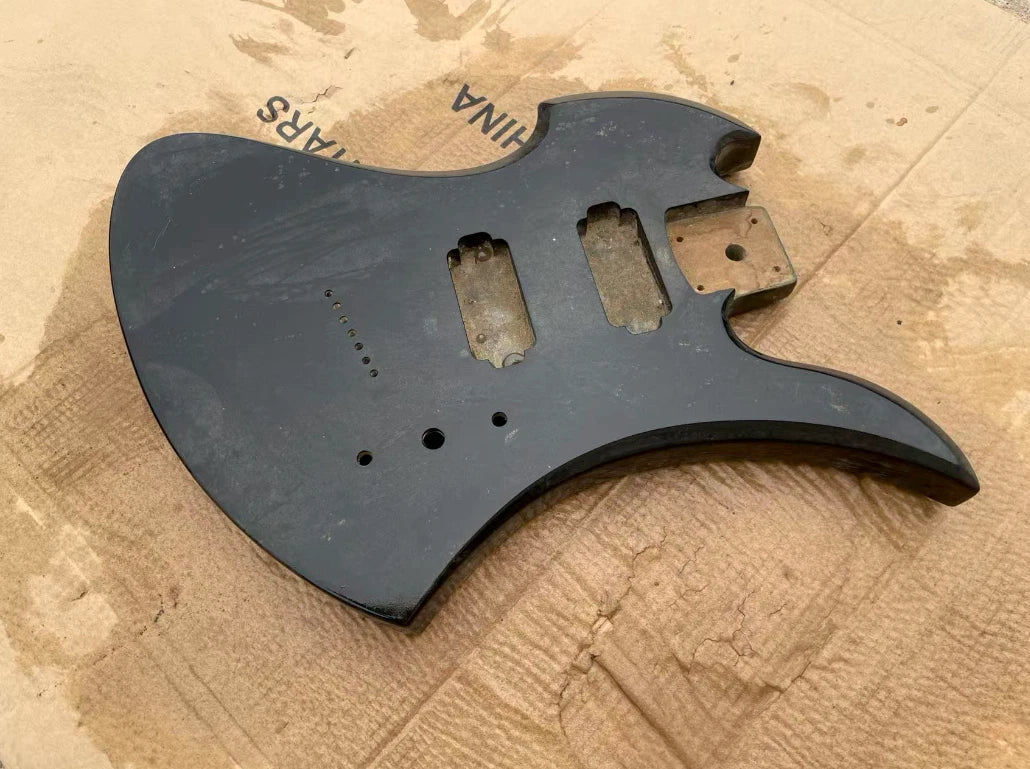 Black 7 String Guitar Body Fit Mockingbird DIY Project