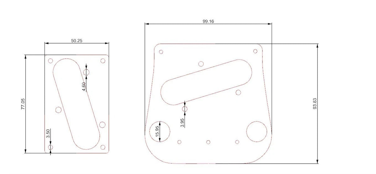 Brushed Stainless Steel Guitar Bridge Base Plate Pickup Frame Fit Tele