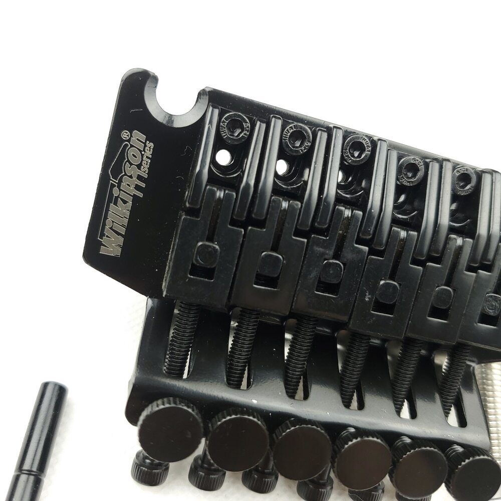6String Electric Guitar Black Double Lock Tremolo Bridge Wilkinson WODL1 42mm R2