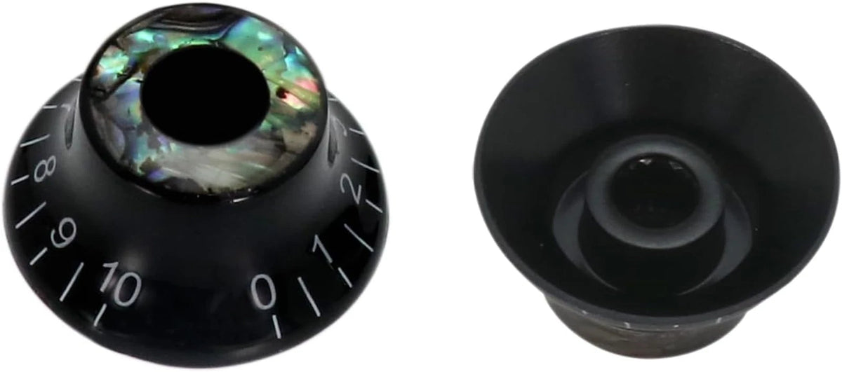 Black Guitar Abalone Top Volume Tone Control Knobs Fit Stratocaster Strat