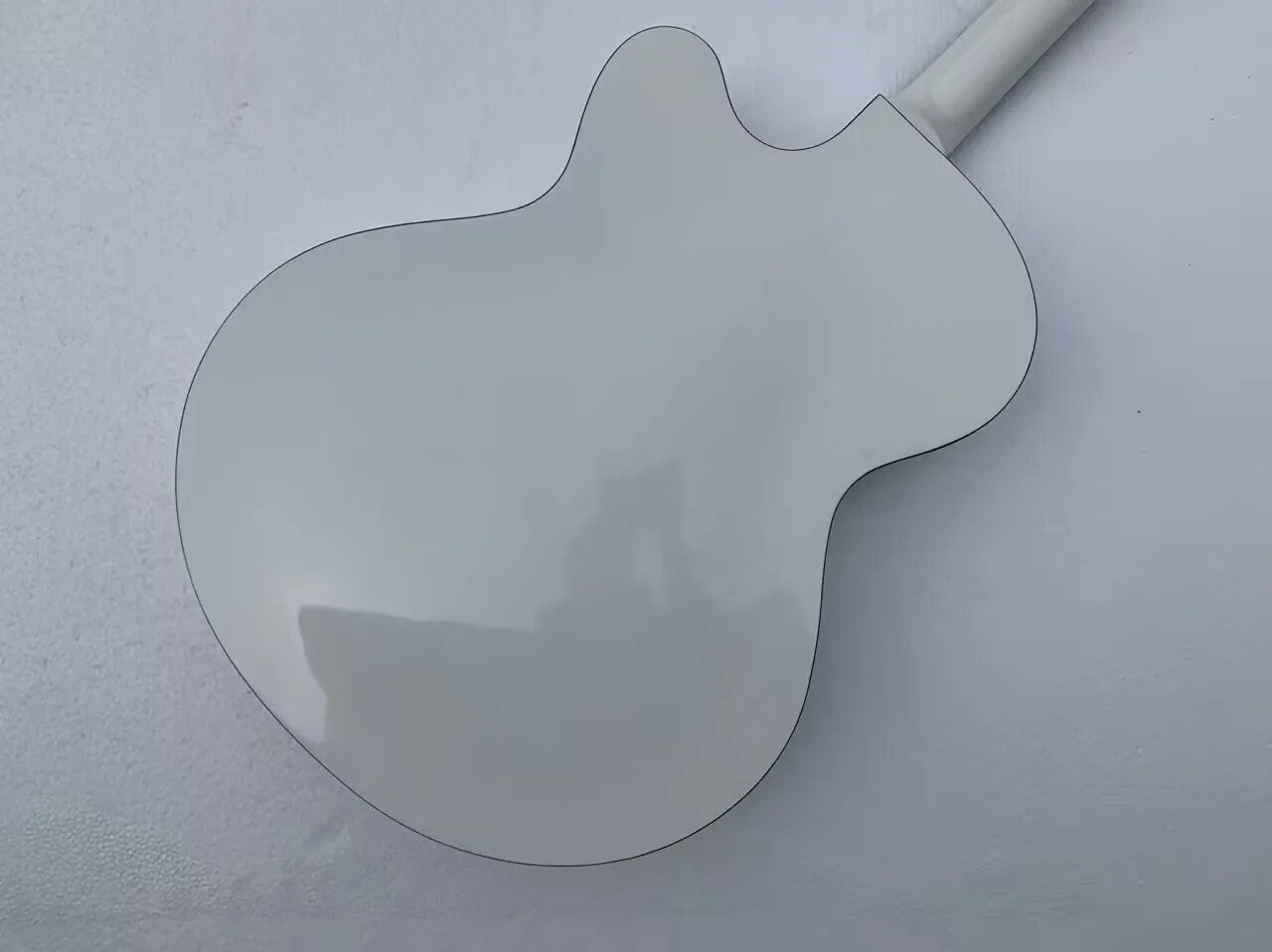 Glossy White DIY Project Hollow Jazz Guitar Body, Maple Neck, Rosewood Fretboard