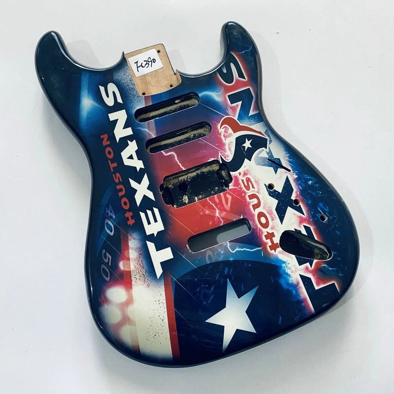Custom DIY Project Houston Texans Guitar HSS Basswood Body
