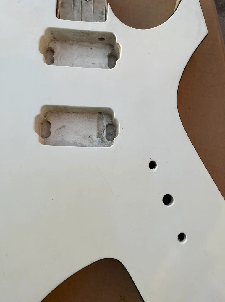 White Guitar HH DIY Project Basswood Body Fit Warlock
