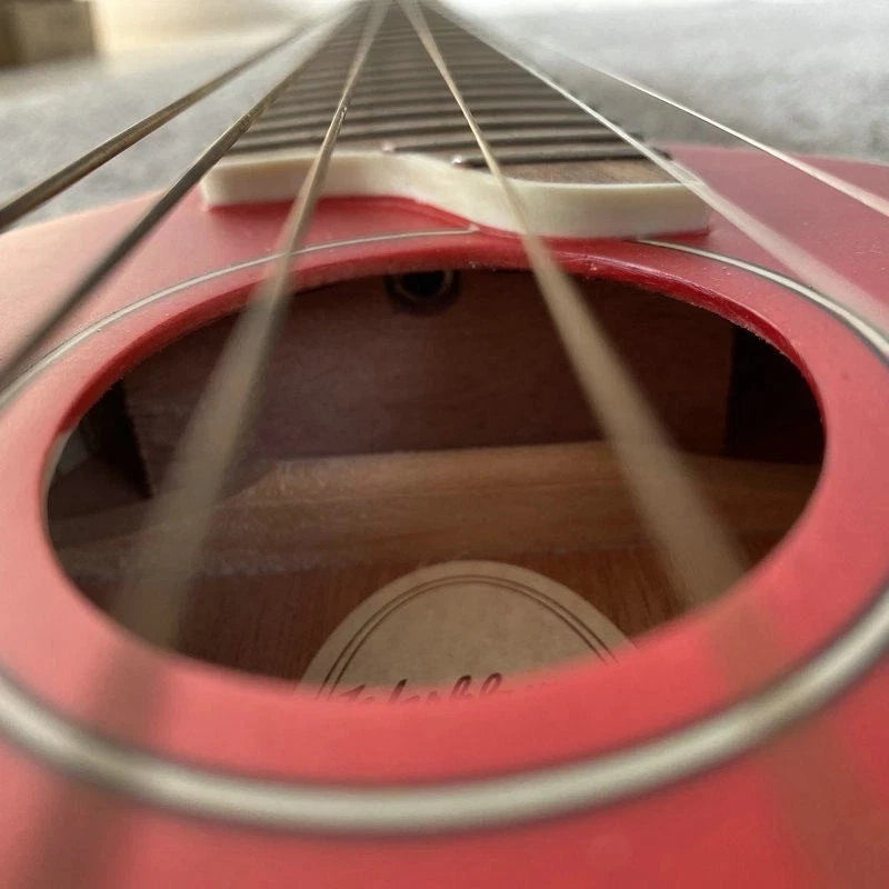 Washburn Rover RO10SK 34 Inch Travel Guitar in Red, Spruce Top, Rosewood