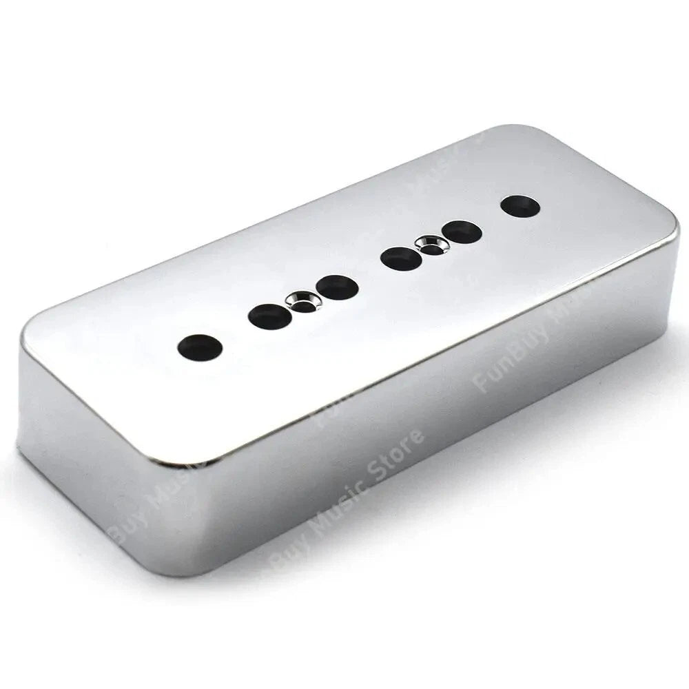Chrome 50mm Guitar SoapBar P90 Pickups Covers Set Fit Epiphone Les Paul LP