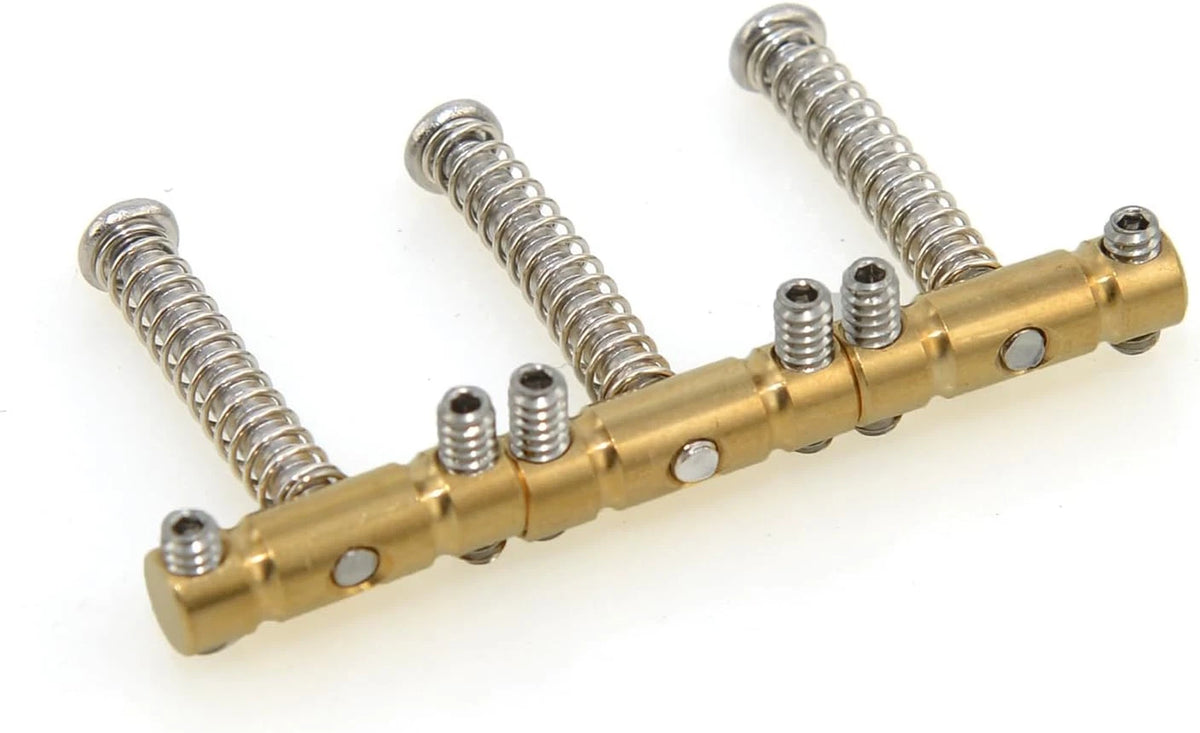 Solid Brass 3pcs Guitar Bridge Saddles Fit Telecaster Tele