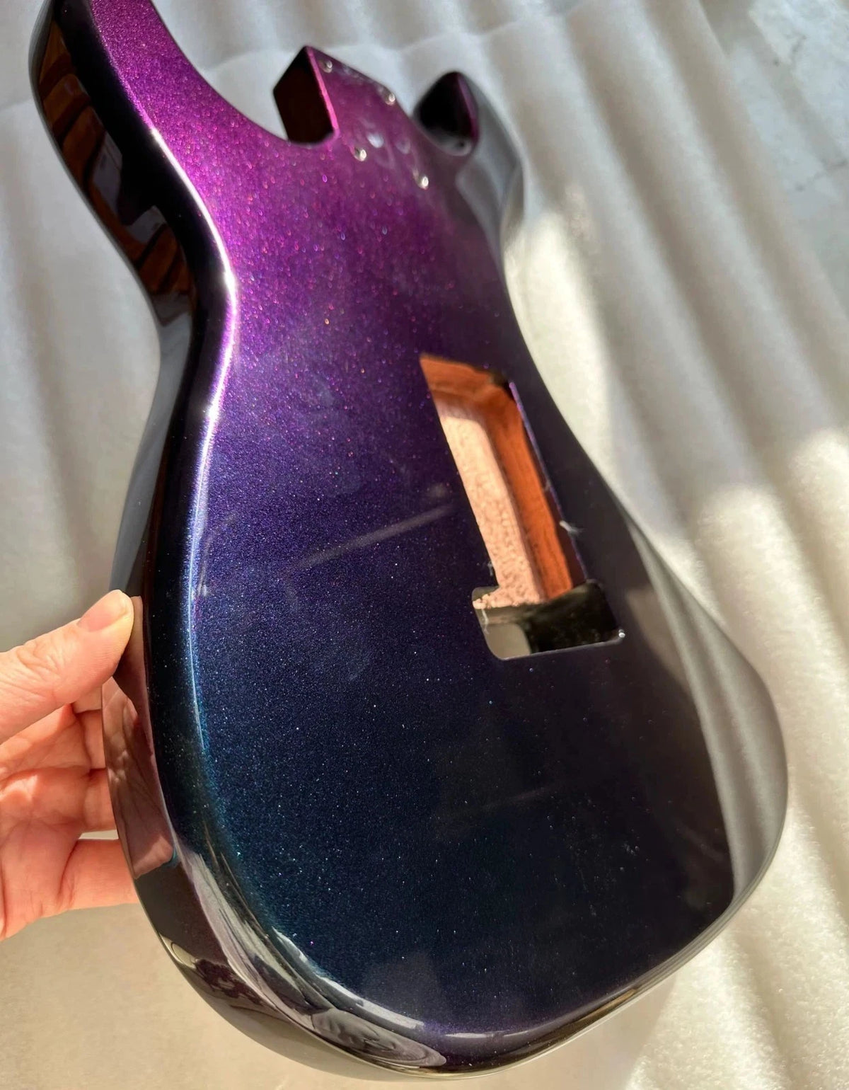 Chameleon Rainbow Purple Finish Guitar Alder Wood Body Fit ST