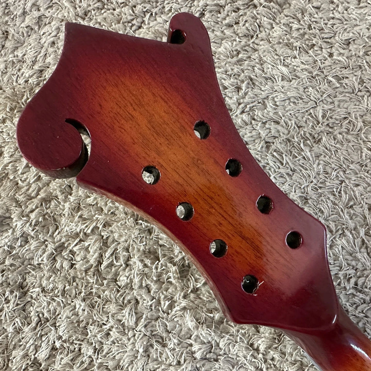 Cherry Burst Washburn 8 String Mandolin, Mahogany Veneer Top Body, 24 Frets