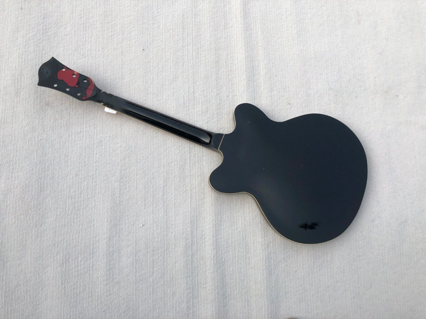 Gloss Black DIY Jazz Guitar Semi Hollow Body with Maple Neck, Rosewood Fretboard
