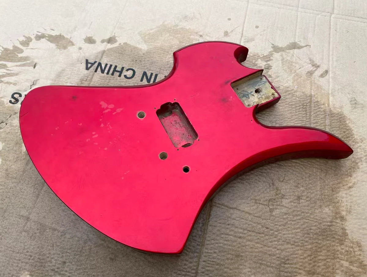Metallic Red Basswood Guitar Body, with Single Humbucker Fit Mockingbird DIY