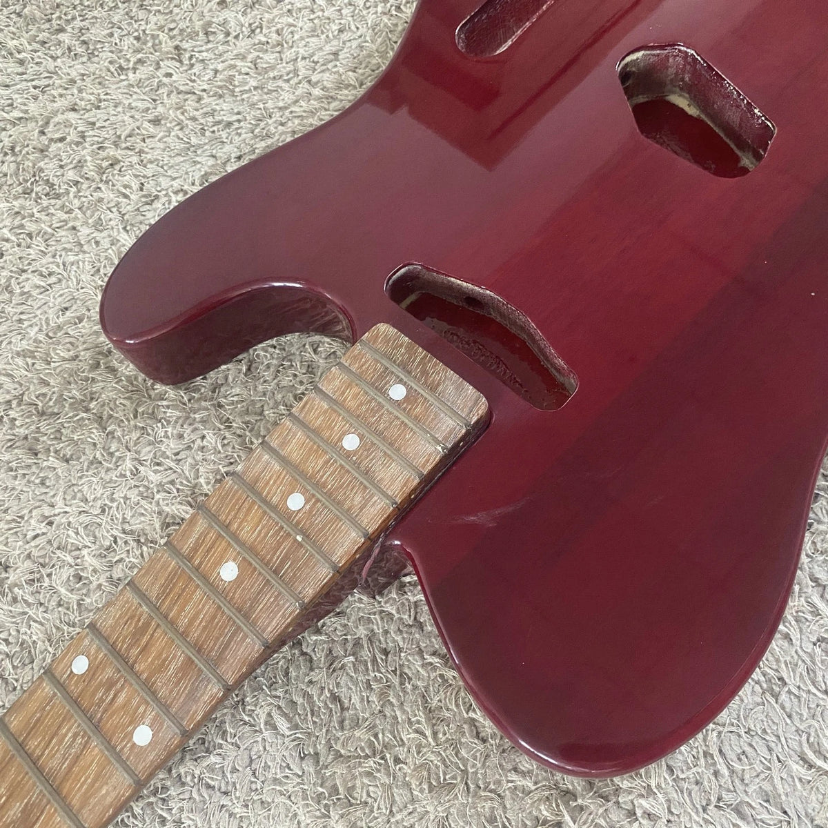 Electric Guitar Semi Finished Basswood Body, Rosewood Fingerboard