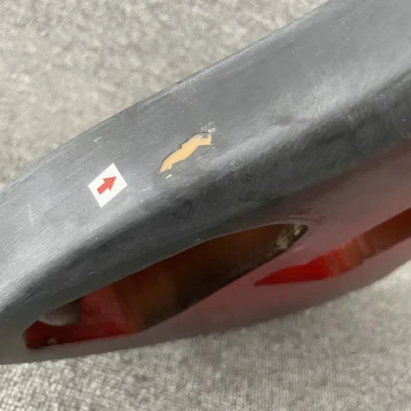 Red HSH Electric Guitar Body, Double Locking Bridge Routing