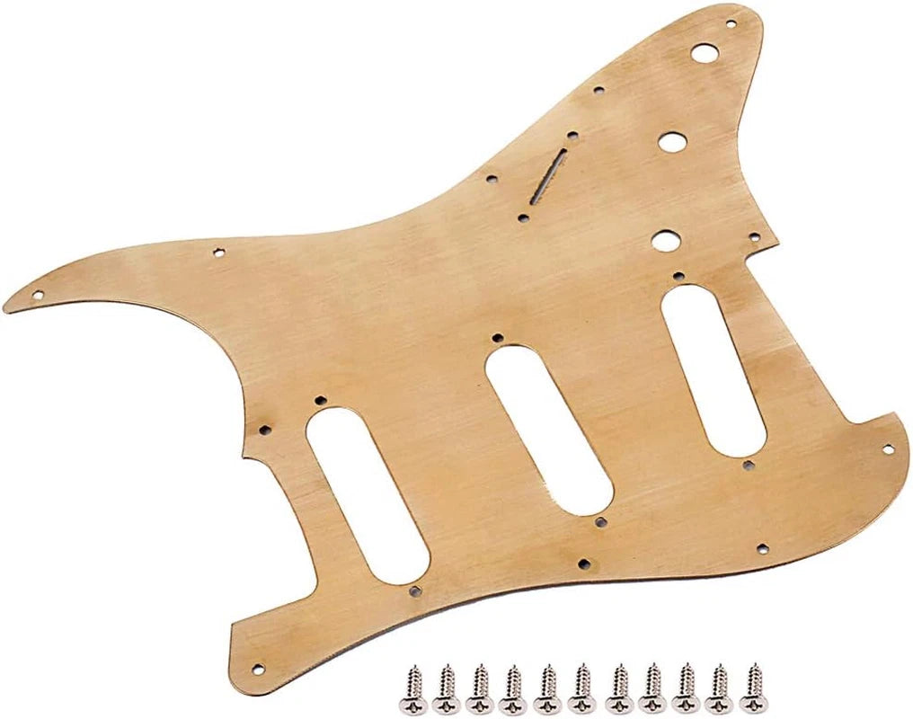 Brass Guitar SSS Pickguard Scratch Plate Fit Fender Stratocaster ST