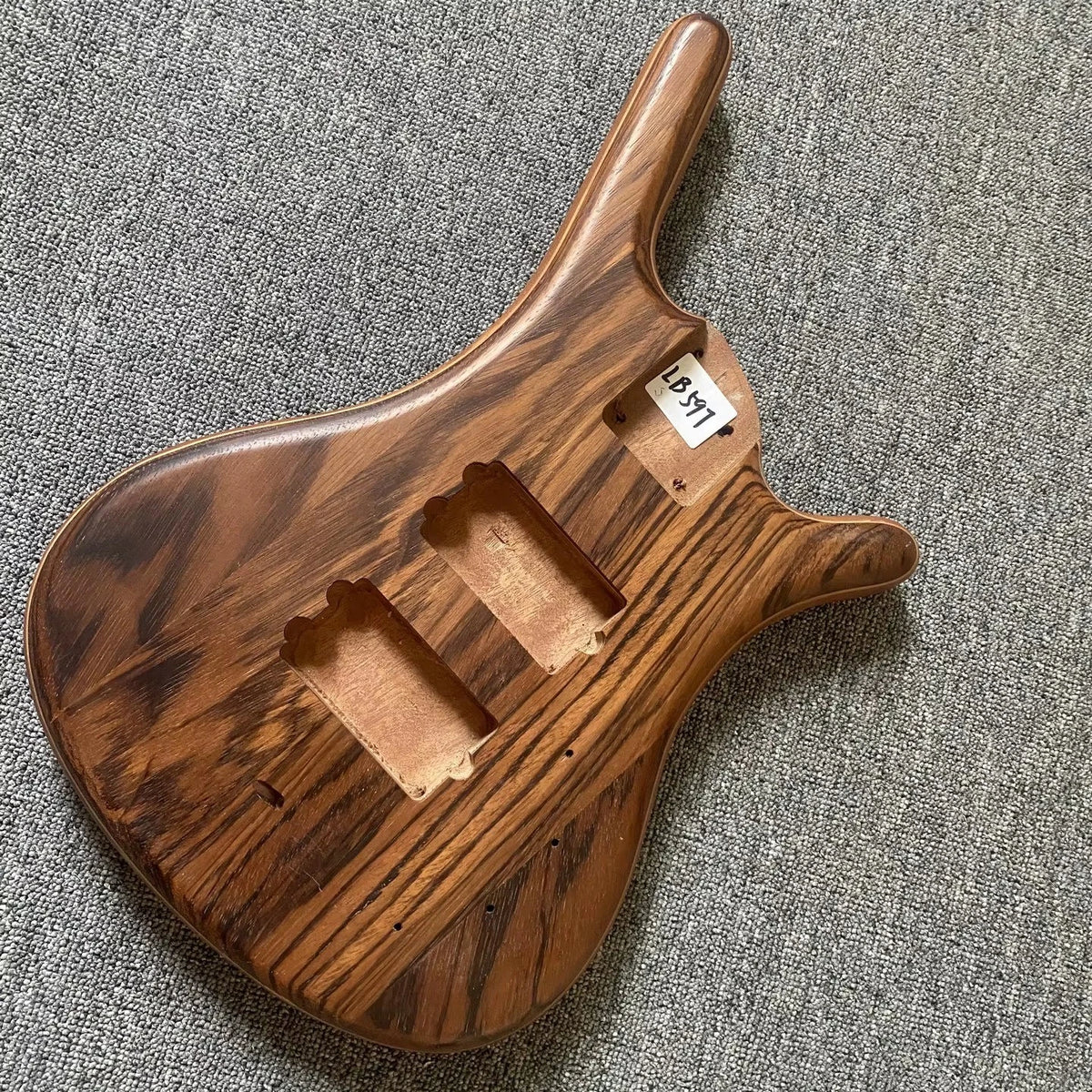 Walnut and Mahogany Wood DIY Project Bass Guitar Body