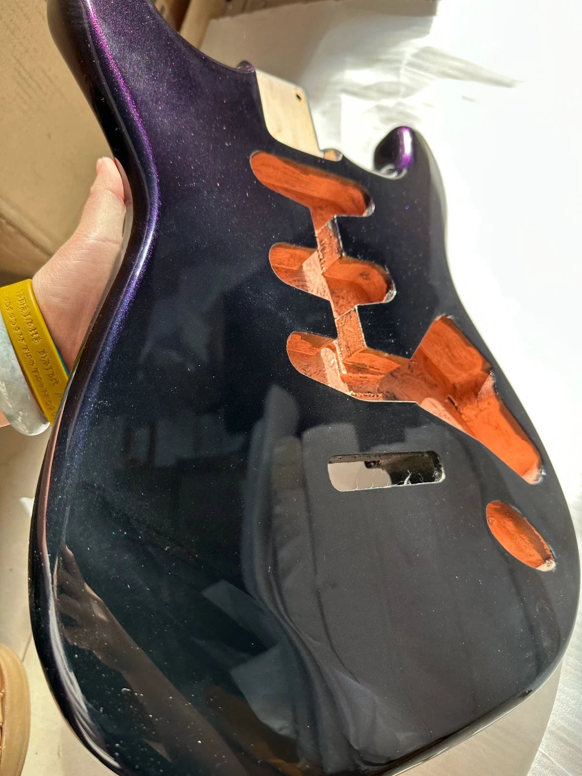 Guitar Body, Alder, Gloss Chameleon Finish Fit ST
