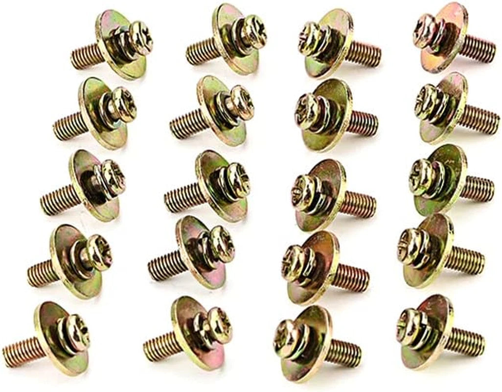 20x Metal Drum Set Lug Claw Hook Mount Screws Washer Fit Snare/Tom/Bass Drum