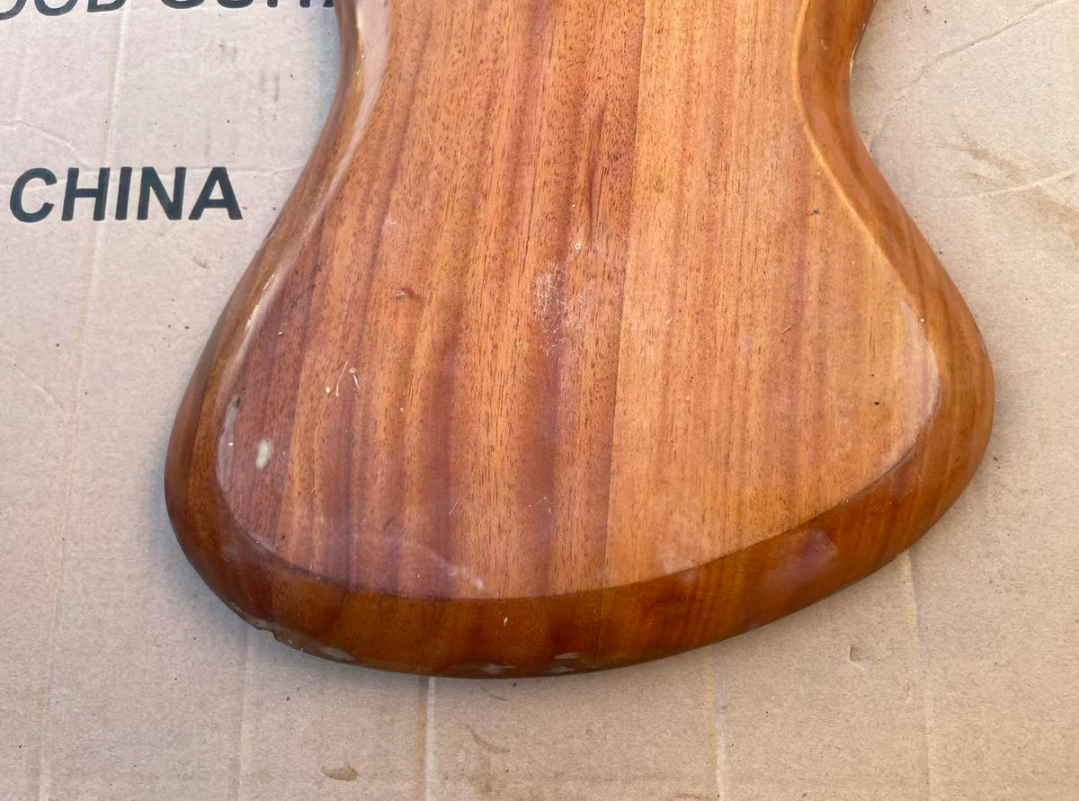 Natural Gloss Finish Mahogany Wood Guitar Body Fit Teisco Sharkfin DIY