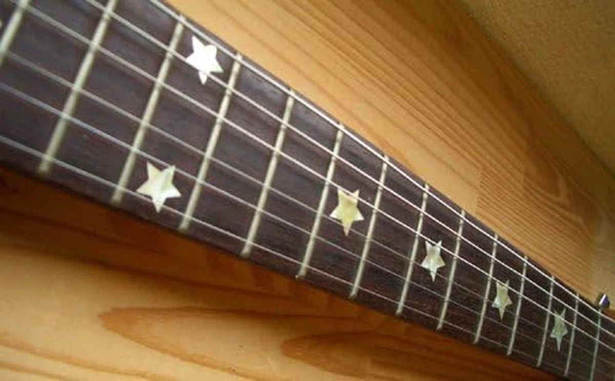 White Pearl Stars Guitar Inlay Decal Stickers Fit Fingerboard