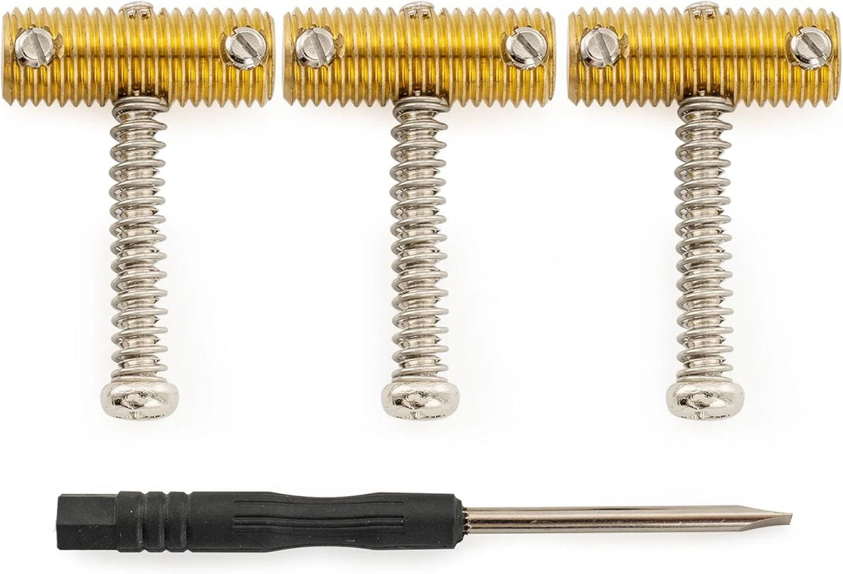 Solid Brass Guitar Bridge Threaded Saddles Fit Telecaster TL