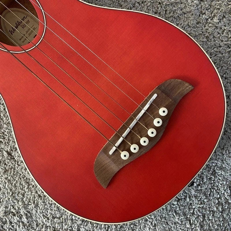 Washburn Rover RO10SK 34 Inch Travel Guitar in Red, Spruce Top, Rosewood
