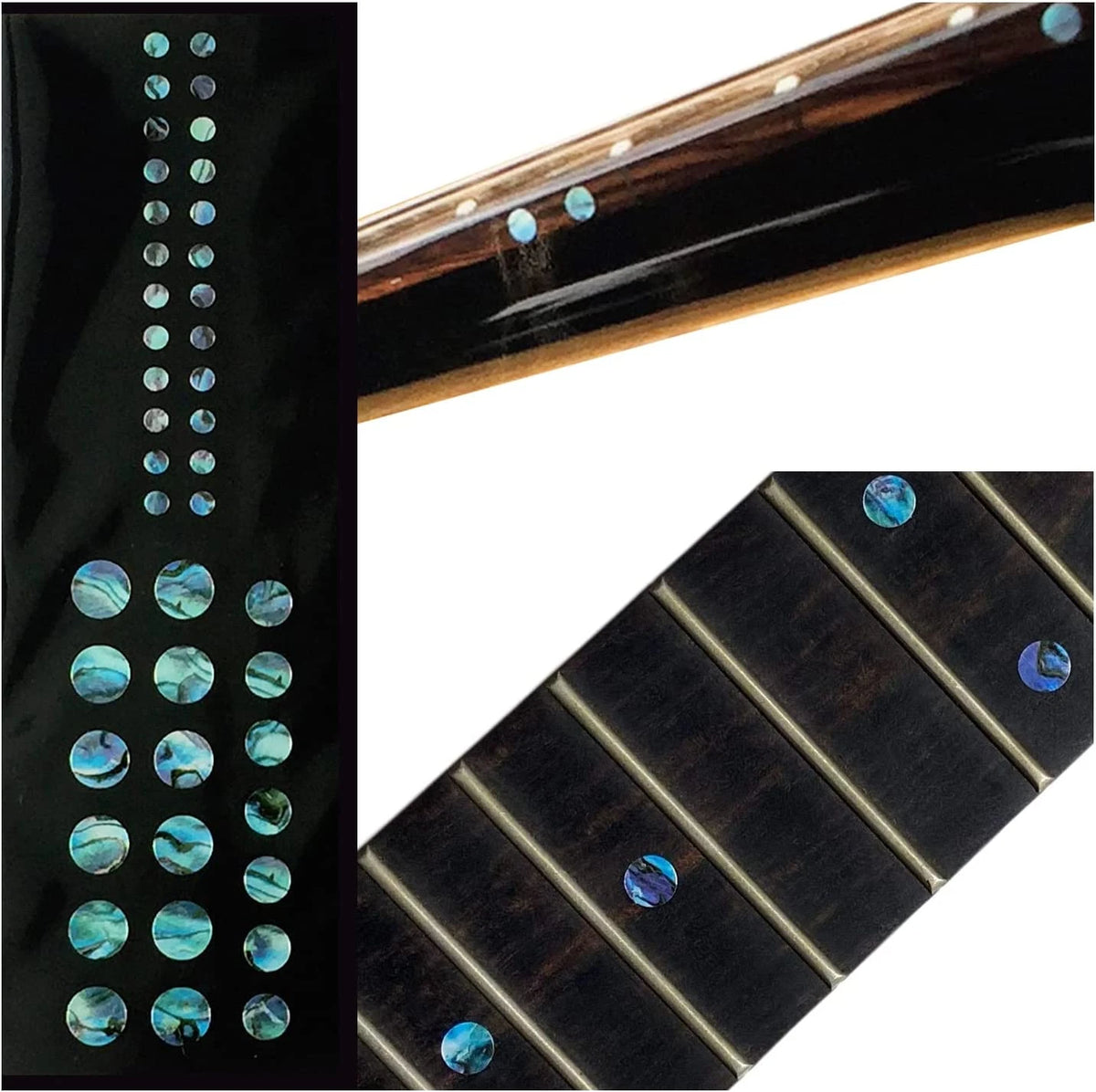 Abalone Blue Dots Guitar Fingerboard Fret Markers Inlay Stickers