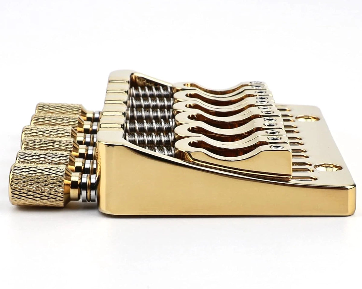 Gold 6 String Headless Guitar Fixed Bridge System Set