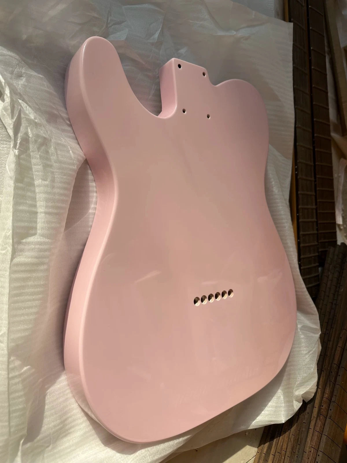 Pink Alder Wood Guitar Single Cut Body Fit TL