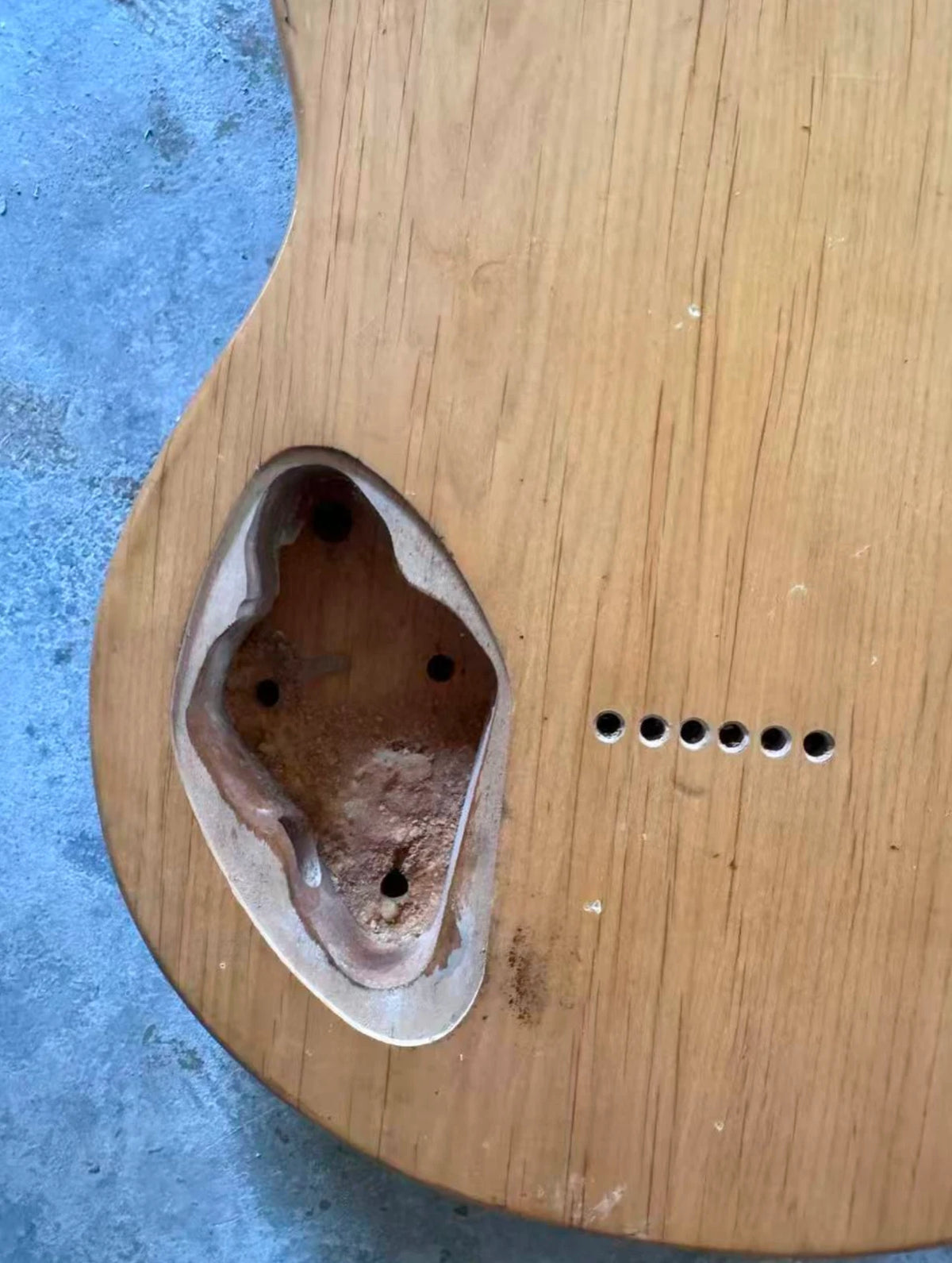Orange Quilted Maple Top HH Guitar DIY Project Body
