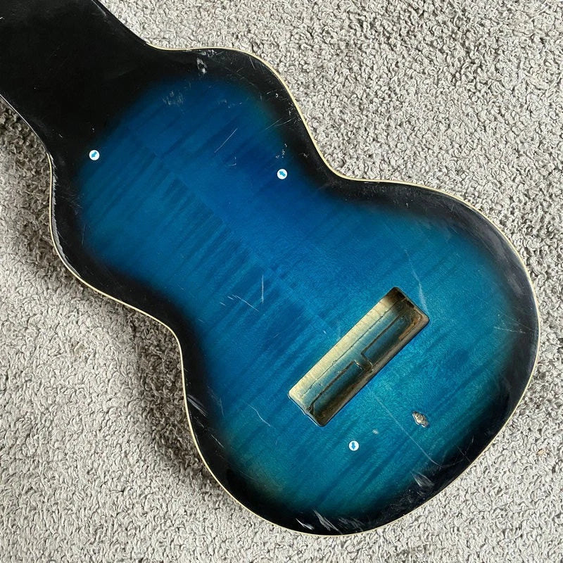 Blue Hawaiian Guitar DIY Project, Tiger Maple Body, Rosewood Body,Maple Neck