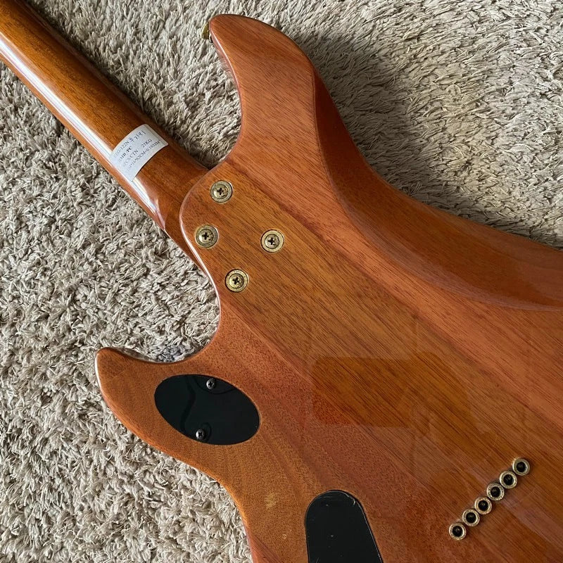 Sakura Burl Wood Top Electric Guitar, Mahogany Body, Rosewood Fingerboard