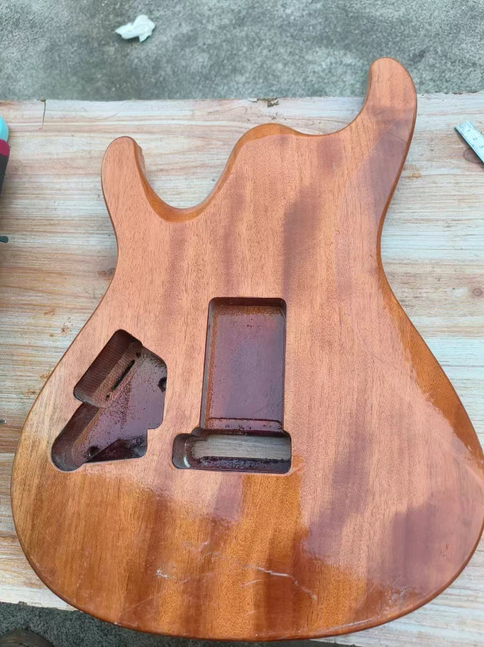 HSS Sunburst Finish Guitar Tiger Maple Top Body DIY Project