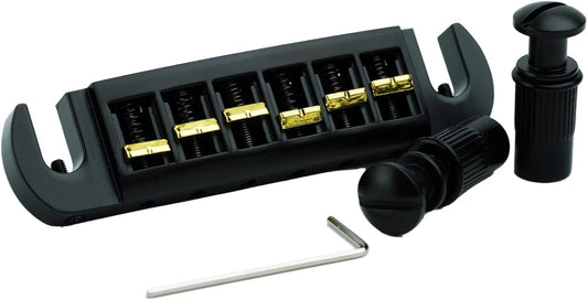 Black Wraparound Guitar Brass Saddles Tailpiece Bridge Fit Les Paul LP SG ES