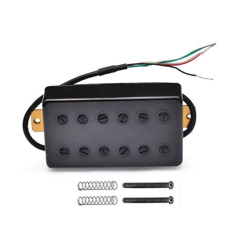 Double Coil 12 Hole Humbucker Pickup for LP Electric Guitar Black