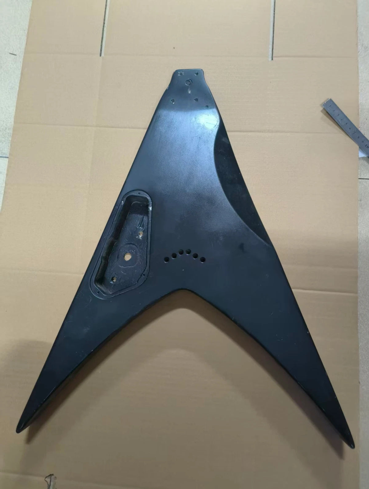HH Black V Shaped Guitar Solid Body Fit Flying V