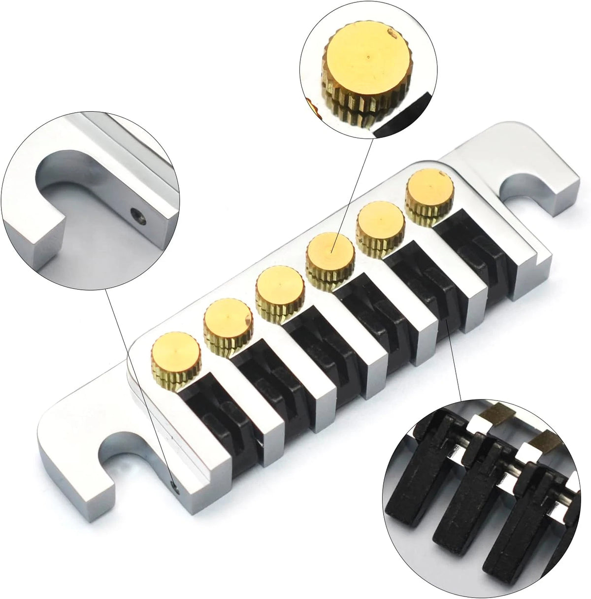 Chrome Guitar TP-6 Tailpiece Fit Epiphone,Gibso<wbr/>n Les Paul SG ES