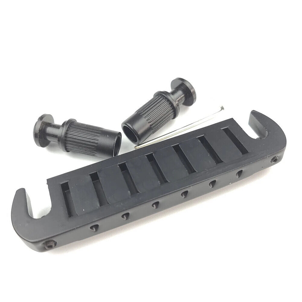 Wilkinson WOGT3 LP guitar black adjustable wraparound tailpiece bridge