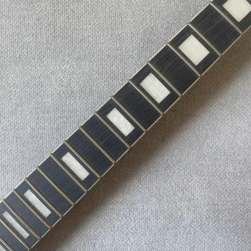 Mahogany Wood Electric Guitar Neck, 22 Frets, L3R3 Tuners, White Blocks