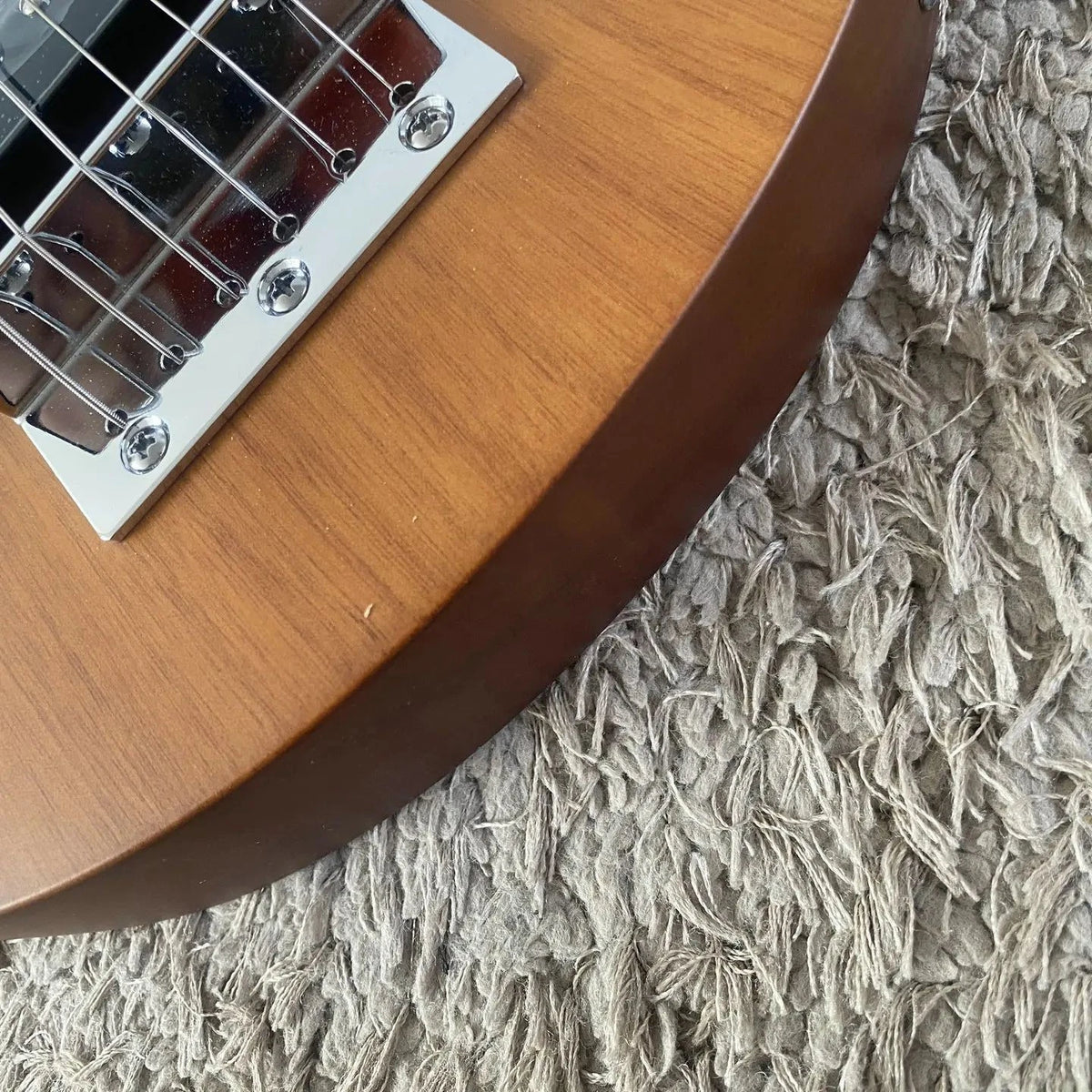 Natural Finish Lap Steel Guitar L596, Okoume Body, P90 Pickup