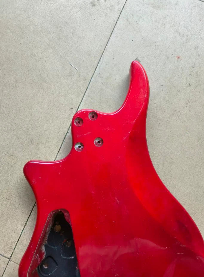 Cherry Burst Quilted Maple Top HH Headless Guitar Body DIY Project